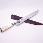 Faca Inox 10" Cabo em Osso com Bainha em Couro 2010 IO