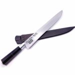 Faca Aço Carbono 10" Cabo em Chifre Oitavado com Bainha em Couro 2010 SC