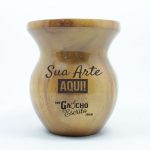 Cuia em Madeira Imbuia Pinhão Personalizada