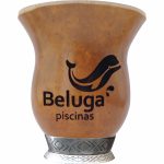 Cuia em Porongo Tradicional com Base em Metal Personalizada