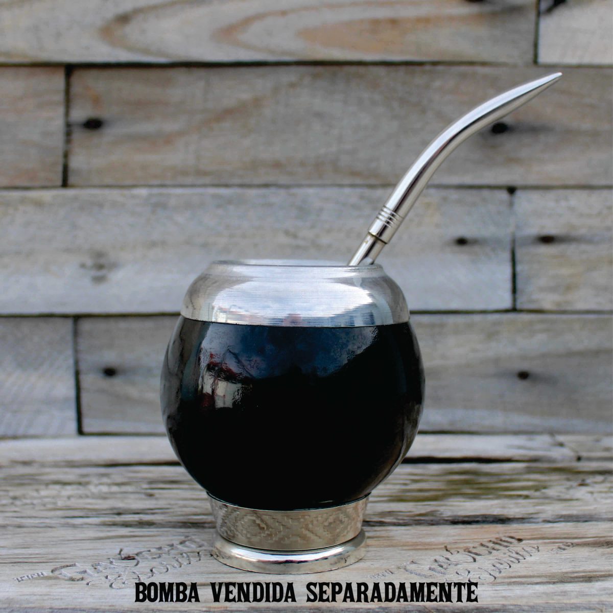 Cuia Coquinho Uruguaio com Bocal Inox Base em Metal - Imagem 9