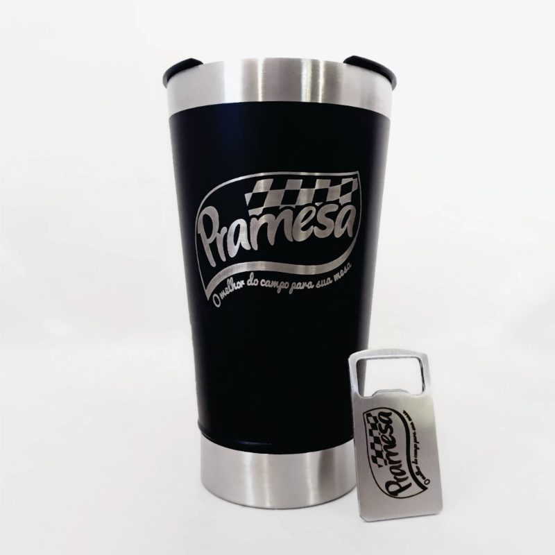 Copo Térmico Inox Com Tampa e Abridor Personalizado