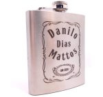 Porta Whisky 7 oz 210 ml inox Personalizado Laser