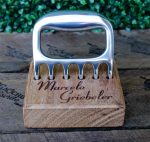 Garfo Garra de Urso em Alumínio Fundido com Base em Madeira Personalizado