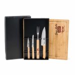 Kit Churrasco COmpleto 5 peças com Tábua Caixa Individual Personalziado Conjunto Facas Atacado Brindes Presente Corporativo