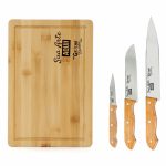 Kit Churrasco Personalziado com Tábua Estojo Facas Tesoura Brindes Atacado Fábrica 02250
