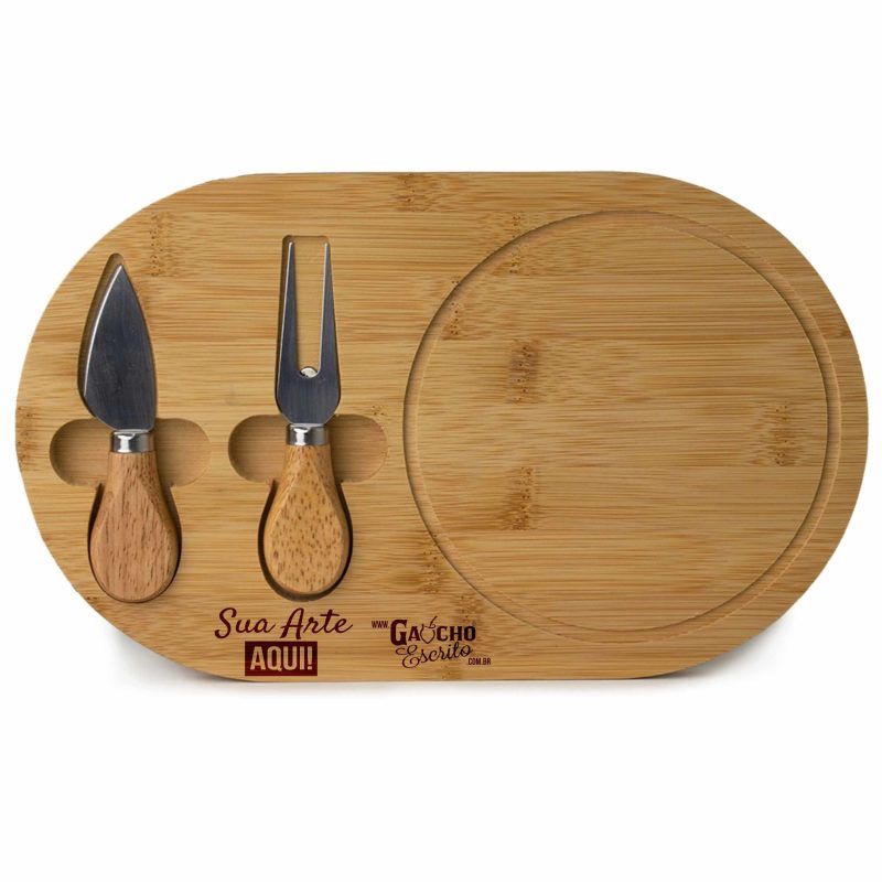 Kit Queijo Bambu Garfo Faca Tábua Frios Fábrica Atacado Personalizada Casamentos Festas Eventos