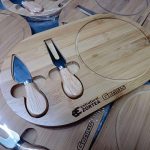 Kit Queijo Bambu Garfo Faca Tábua Frios Fábrica Atacado Personalizada Casamentos Festas Eventos