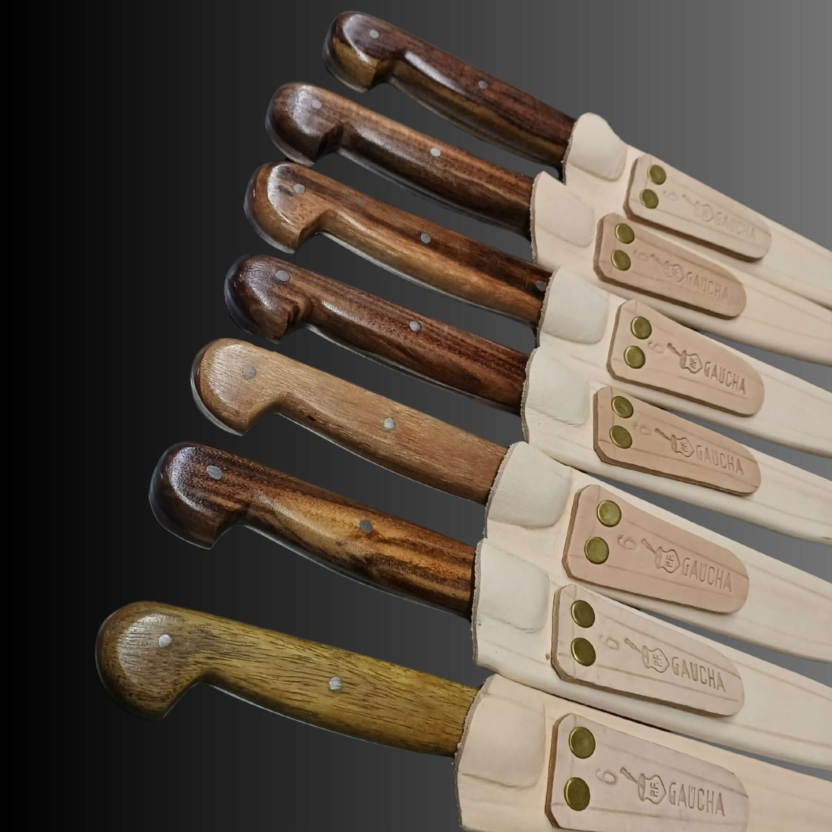 Faca Artesanal Cabo MAdeira âmina Aço Carbono 6" Cozinah Brindes Eventos Fábrica Atacado 1006CM