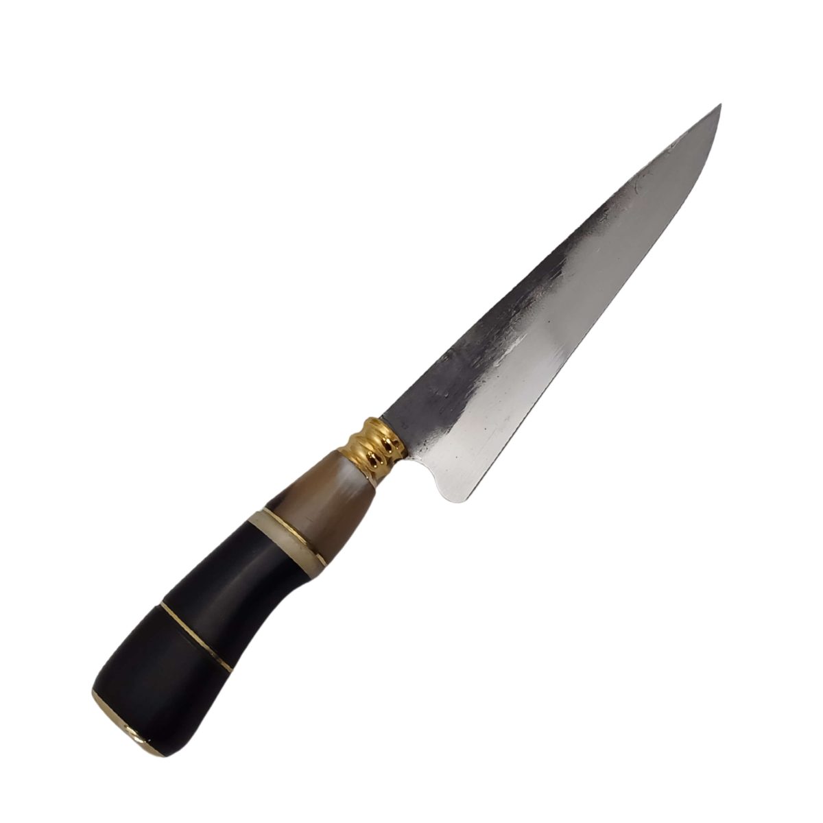 Faca Artesanal 7" Aço Carbobo Lâmina 7" Personalizada Cabo Chifre Madeira Osso Fábrica Cuteleiro Distribuidora Eventos