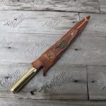 Faca Artesanal 8" Lâmina Inox 420 3 mm Cabo em Munição .50 Fuzil Militar