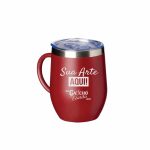 Caneca térmica inox 350 ml com tampa personalizada a laser atacado brindes cores