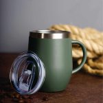 Caneca térmica inox 350 ml com tampa personalizada a laser atacado brindes cores