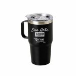 Caneca térmica personalizada em inox 700ml com pintura powder coat, alça ergonômica, tampa transparente e gravação a laser 04083 atacado distribuidora brindes