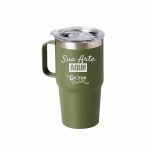 Caneca térmica personalizada em inox 700ml com pintura powder coat, alça ergonômica, tampa transparente e gravação a laser 04083 atacado distribuidora brindes