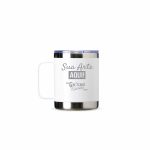 Caneca térmica em inox personalizada 350 ml com pintura powder coat e gravação a laser 06061 Brindes Café