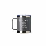 Caneca térmica em inox personalizada 350 ml com pintura powder coat e gravação a laser 06061 Brindes Café