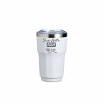 Copo térmico inox 300ml brinde corporativo personalizado branco 08114