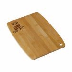 tábua de corte em bambu lisa personalizada a laser para cozinha e churrasco