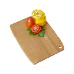 tábua de corte em bambu lisa personalizada a laser para cozinha e churrasco