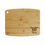 tábua de corte em bambu lisa personalizada a laser para cozinha e churrasco