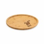 petisqueira oval de bambu personalizada com gravação a laser