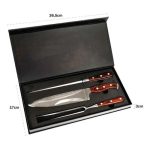 Conjunto de Faca 8", Garfo e Chaira em Aço Inoxidável e Cabo em Madeira MOR - Imagem 4