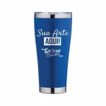 Copo Térmico 800 ml Inox Personalizado com Tampa 09242 Azul