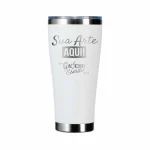 Copo Térmico 800 ml Inox Personalizado com Tampa 09242 Branco