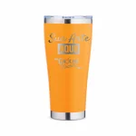 Copo Térmico 800 ml Inox Personalizado com Tampa 09242 Laranja