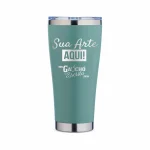 Copo Térmico 800 ml Inox Personalizado com Tampa 09242 Verde
