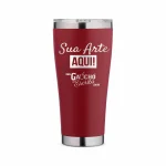 Copo Térmico 800 ml Inox Personalizado com Tampa 09242 Vermelho