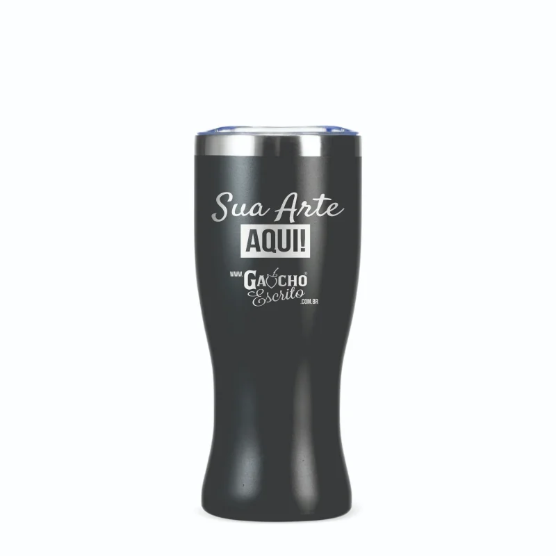 Copo Térmico Pilsener Cerveja Inox Personalizado Logomarca 09295 Preto