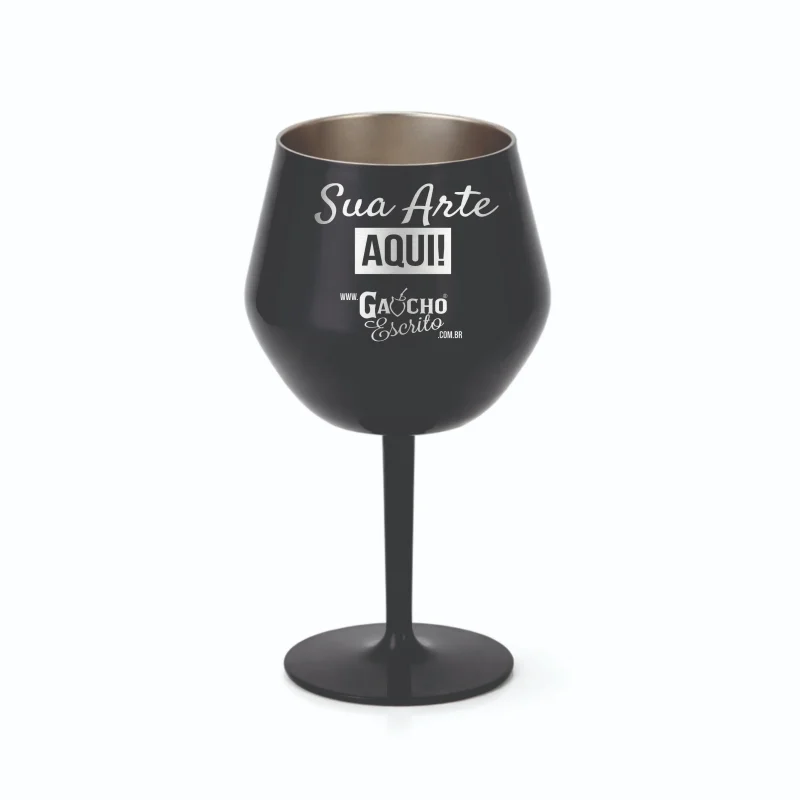 Taça Térmica Inox Base Removível Personalizada 15282 Preto